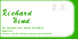 richard wind business card