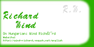 richard wind business card